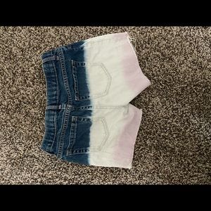 Ombré purple jean shorts kids